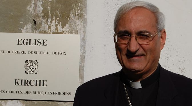 Erzbischof Ghaleb Moussa Abdalla Bader kommt am 13. März 2015 in die Schweiz